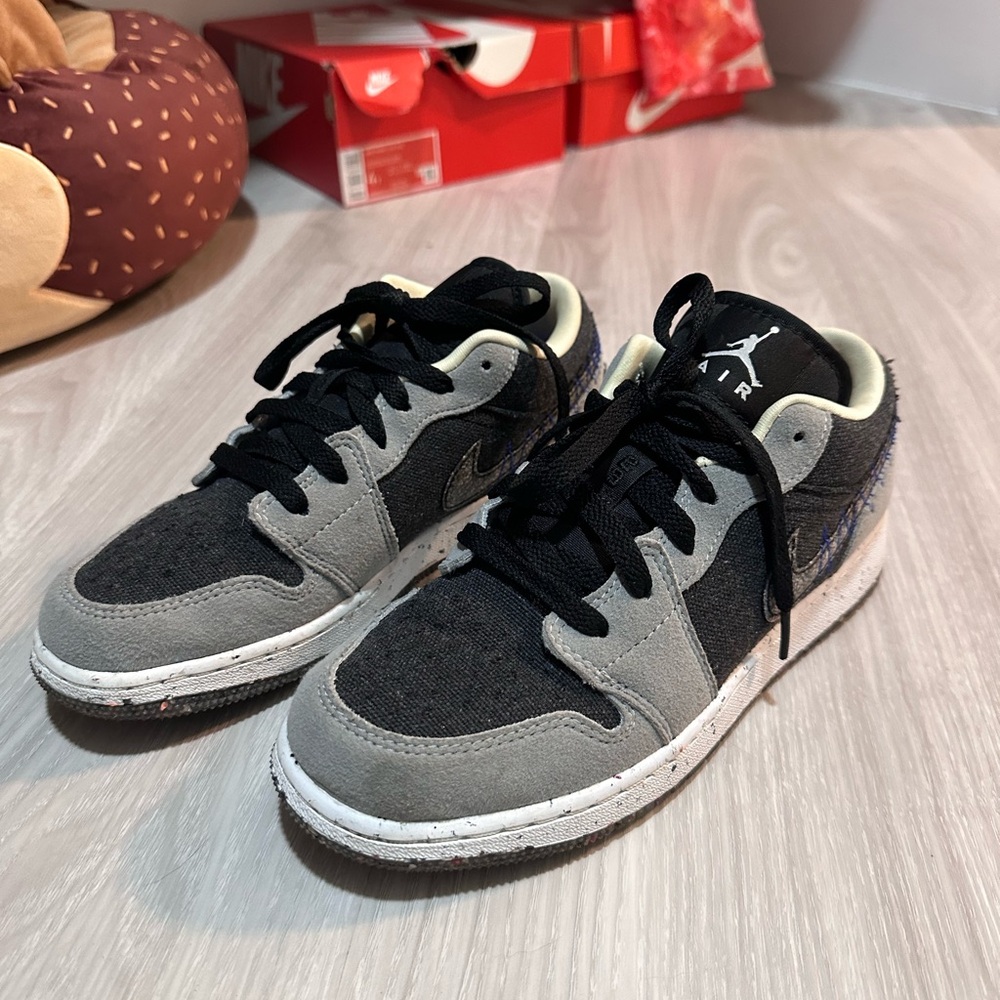 Kids Black and Gray Nike Sneakers